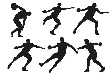 Free Discus Thrower Vector Argentina Soccer Players, Olympic Icons, Track And Field Sports, Discus Thrower, Discus Throw, Dance Silhouette, Argentina Soccer, Baseball Park, Silhouette Images