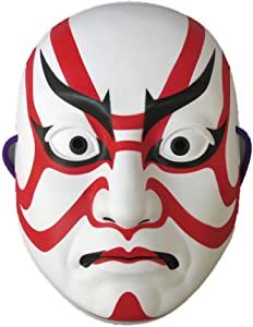 Kabuki Mask Design, Japanese Kabuki Mask, Kabuki Mask, Bamboo Hats, Japanese Mask, Oni Mask, She Mask, Mud Mask, Led Light Therapy