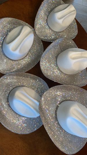 Sparkle Cowgirl Hat, Bedazzled Cowboy Hat, Cowgirl Party Decor, Disco Cowgirl Party, Rhinestone Cowboy Hat, Rhinestone Hat, Rhinestone Party, Disco Birthday Party, Disco Party Decorations