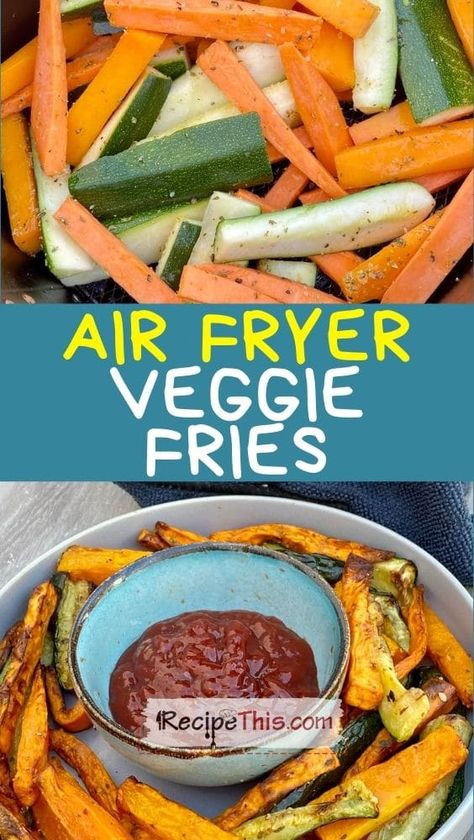 Air Fryer Vegetable, Vegetable Fries, Best Vegetable Recipes, Vegetable Casserole Recipes, Delicious Paleo Recipes, Veggie Fries, Vegetable Recipe, Roast Zucchini, Air Fryer Recipes Chicken