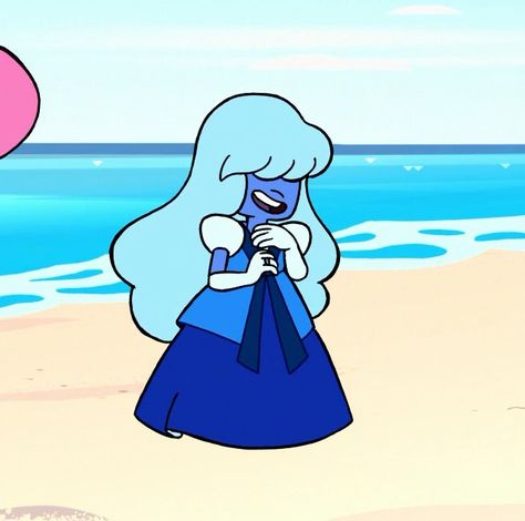 Sapphire Steven Universe Icon, Steven Universe Sapphire, Sapphire Su, Blue Characters, Sapphire Steven Universe, Universe Drawing, Lapis And Peridot, Steven Universe Drawing, Icon Ideas