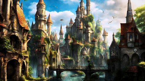 desktop wallpaper with theme of middleware era Desktop Wallpaper 4k Ultra Hd, Fantasy Desktop Wallpaper, Desktop Wallpaper 4k, Fantasy Town, High Fantasy, Wallpaper 4k, Sci Fi Fantasy, Ultra Hd, Desktop Wallpaper