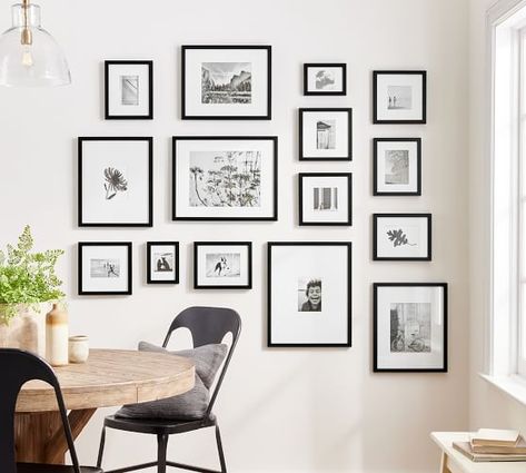 frames | Pottery Barn Gallery Frame Set, Interior Design Secrets, Painted Frames, Wood Gallery Frames, Gallery Frames, Salon Suites, Hanging Picture Frames, Gallery Wall Frames, White Picture Frames