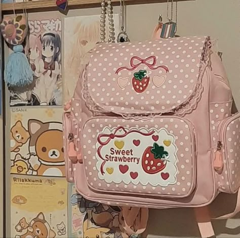 Strawberry Sanrio, Hello Kitty To Issho, Girls School Backpack, Mother Garden, Kiki And Lala, Rilakkuma Korilakkuma, Garden Bags, Mini Laptop, Kindergarten Backpack