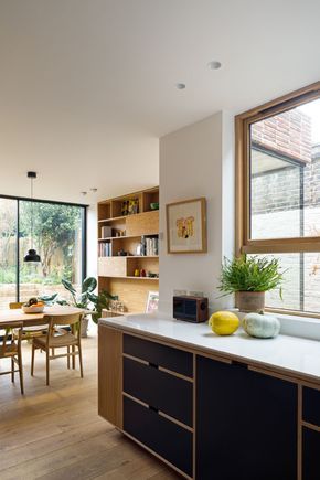 Bespoke Plywood Kitchen by Uncommon Projects Breakfast Bar Kitchen Island, Futuristic Furniture Design, Danish Kitchen, Bar Kitchen Island, Plywood Kitchen, Grey Bedroom Furniture, Breakfast Bar Kitchen, Futuristic Furniture, Bar Kitchen