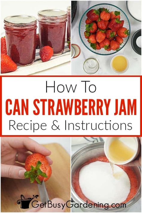 Strawberry Jelly Recipe Canning, Sure Jell Strawberry Jam Recipe, Canned Strawberry Jam, Strawberry Jam With Pectin, Canning Strawberry Jam, Strawberry Jam Recipe Without Pectin, Strawberry Jelly Recipes, Making Strawberry Jam, Sandwich Toast