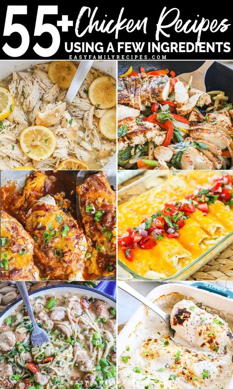 Need a quick, family friendly chicken recipe for dinner tonight? This list has you covered with 55+ easy, kid friendly, chicken recipes that only require a few ingredients. These chicken recipes are the best and are versatile, use pantry staples, and will leave you with a delicious dinner that is full of flavor. There is everything from skillet dinners to salads and wraps, so there is sure to be a life saving meal that your whole family will enjoy! Chicken Kid Friendly Recipes, Kid Friendly Chicken Recipes, Chicken Recipe For Dinner, Different Chicken Recipes, Italian Chicken Dishes, Homemade Pesto Recipe, Easy Chicken Casserole Recipes, Easy Teriyaki Chicken, Chicken Casserole Easy