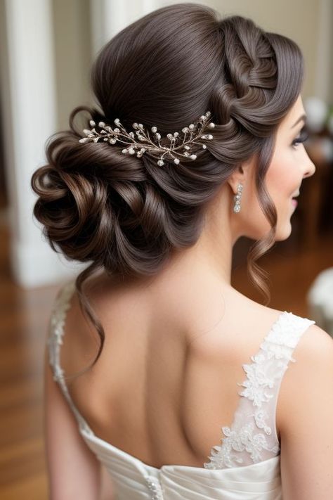 28+ Shoulder Hairstyles for Wedding 19 Shoulder Hairstyles, Pearl Clips, Cute Wedding Hairstyles, Wedding Hairdo, Romantic Waves, Makeup Starter Kit, Wedding Hair Up, Easy Hairstyles For Thick Hair, Romantic Updo