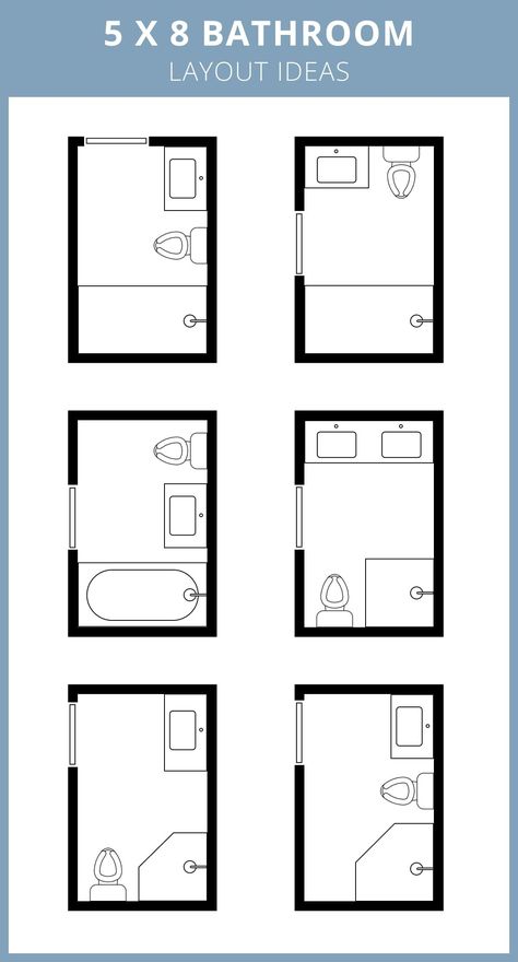 5x8 Bathroom Layout, 5x7 Bathroom Layout, Bathroom Addition Ideas, 5x8 Bathroom, Narrow Bathroom Layout, Small Bathroom Floor Plans, Master Bath Layout, Bathroom Floor Plan, Small Space Bathroom Design