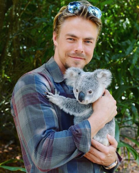 Derek with Derek Hough ❤️ Koala Marsupial, Derek And Julianne Hough, Terri Irwin, Irwin Family, Crocodile Hunter, Steve Irwin, Derek Hough, Tv Sport, Dancing With The Stars