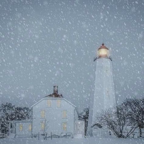 Wonderful snowy capture by @glenndavis_nj Photo Chosen by: @lisagalee Lighthouse Photos, Beautiful Lighthouse, Coastal Town, Light Houses, Bath Ideas, Coastal Towns, Master Bath, Lighthouse, Northern Lights