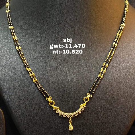 Nallapusalu Designs Gold Short With Weight, Gold Black Beads Mangalsutra, Nallapusalu Designs Gold, Nallapusalu Designs Gold Short, Pretty Gold Necklaces, Black Beats, Mangalsutra Design, Gold Jewels Design, Black Beads Mangalsutra