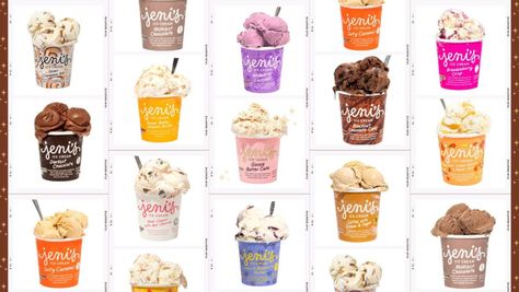 The 15 Most Popular Jeni's Ice Cream Flavors, Ranked Different Ice Cream Flavors, Tillamook Ice Cream, Buckeyes Candy, Jeni's Ice Cream, Fun Packaging, Almond Brittle, Gooey Butter Cake, Cream Biscuits, Ice Cream Brands