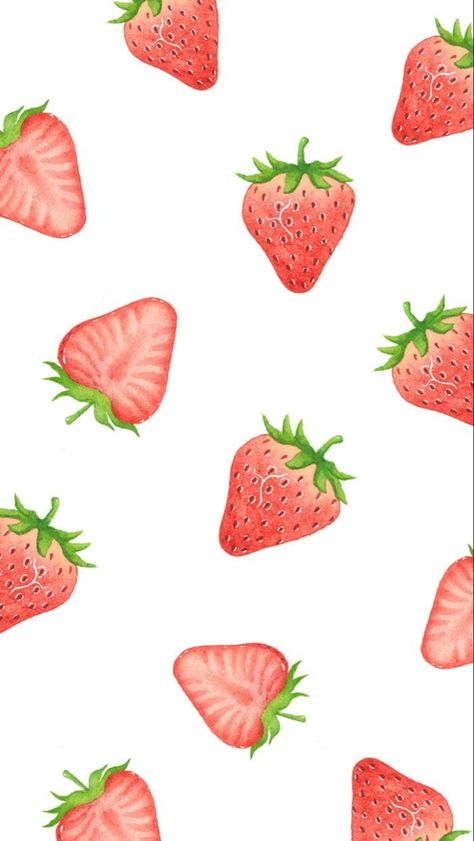 Strawberry Pattern Wallpaper, Strawberry Phone Wallpaper, Strawberry Wallpaper Aesthetic, Wallpaper Corazones, Iphone Backgrounds Tumblr, Strawberry Wallpaper, Strawberry Background, Wallpaper Horizontal, Organizator Grafic