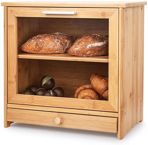 Organiser Cucina, Bread Holder, Wooden Bread Box, Countertop Shelf, Tool Drawers, Bread Storage, Bread Bin, Bread Box, Food Storage Boxes