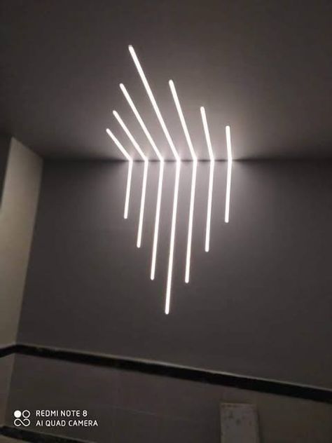 Led Profile Living Room, Profile Light Wall Design, Profile Light, Luxury Ceiling Design, Simple Ceiling Design, Store Shelves Design, Interior Ceiling Design, Pop False Ceiling Design, Study Room Design