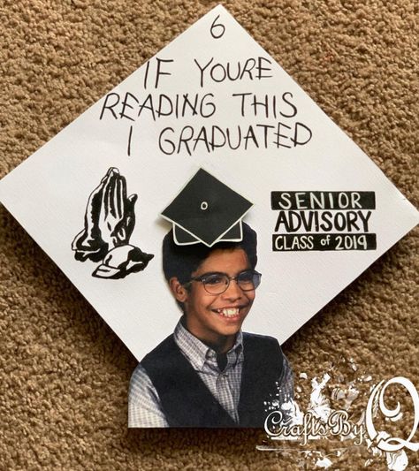 Graduation Poster Ideas Signs Funny, Drake Graduation Cap Ideas, Graduation Cap Designs Drake, Drake Grad Cap, Rapper Graduation Cap, The Weeknd Graduation Cap, Drake Graduation Cap, Graduation Cap Ideas For Guys, Graduation Cap Designs For Guys