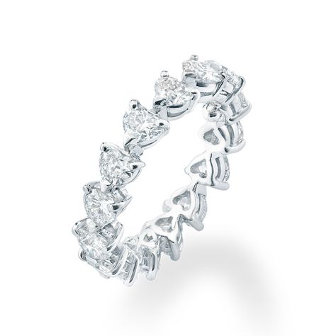 Round Cut Engagement Rings, Eternity Band Ring, Heart Shaped Diamond, Diamond Wedding Band, Full Circle, Sterling Silver Heart, Eternity Bands, Diamond Wedding Bands, Pure Silver