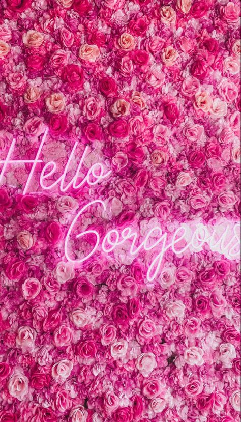 Pretty Wallpaper Iphone Girly Pink, Pink Vibes Quotes, Hello Beautiful Wallpaper, Hello Gorgeous Wallpaper, Gorgeous Wallpaper Iphone, Pretty Phone Backgrounds, Frames Design Graphic, Pink Wallpaper Ipad, Pink Neon Sign