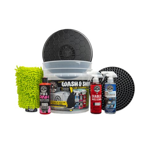 Chemical Guys Professional Wash & Shine Car Cleaning Kit (7 Essential Products) - Walmart.com Car Valet, Car Care Kit, Car Cleaning Kit, Car Wash Business, Car Wash Soap, Chemical Guys, Essential Products, Plastic Trim, Cleaning Mops