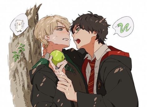 Harry Potter Humor, Meme Harry Potter, Art Harry Potter, Draco Malfoy Fanart, Drarry Fanart, Harry Draco, Cute Harry Potter, Gay Harry Potter, Harry Potter Cosplay