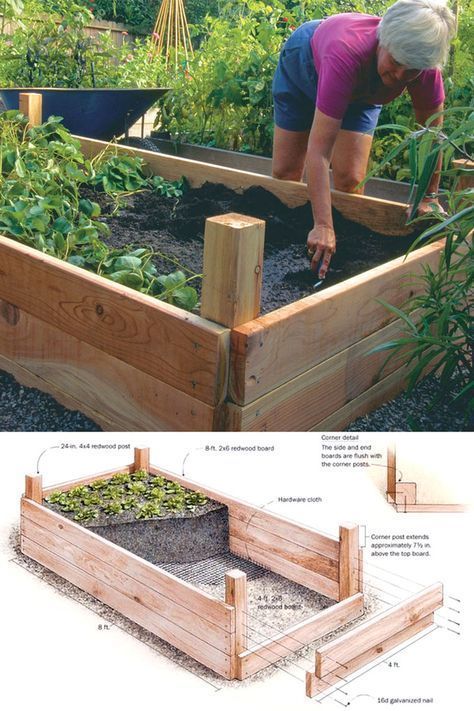 28 Best DIY raised bed gardens, easy to build using inexpensive simple materials. Great tutorials on how to build productive raised beds to grow vegetables and flowers. Plus many ideas on heights and design variations! - A Piece of Rainbow  #backyard #gardens #gardening #gardeningtips #urbangardening #gardendesign #gardenideas #containergardening  #DIY homestead, #homestead homesteading, #homesteading #gardeningtips #upcycle #upcycling   woodworking projects, #woodworkingplans Raised Bed Gardens, Plantarea Legumelor, Box Planters, Diy Garden Landscaping, Kebun Herbal, Beds Ideas, Taman Diy, Vegetable Garden Raised Beds, Building A Raised Garden