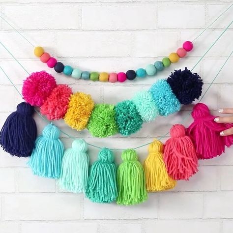 Rainbow Tassel Garland, Make A Rainbow, Rainbow Garland, Tassel Garland, Classroom Themes, A Rainbow, Christmas Colors, Classroom Decor, Creative Inspiration