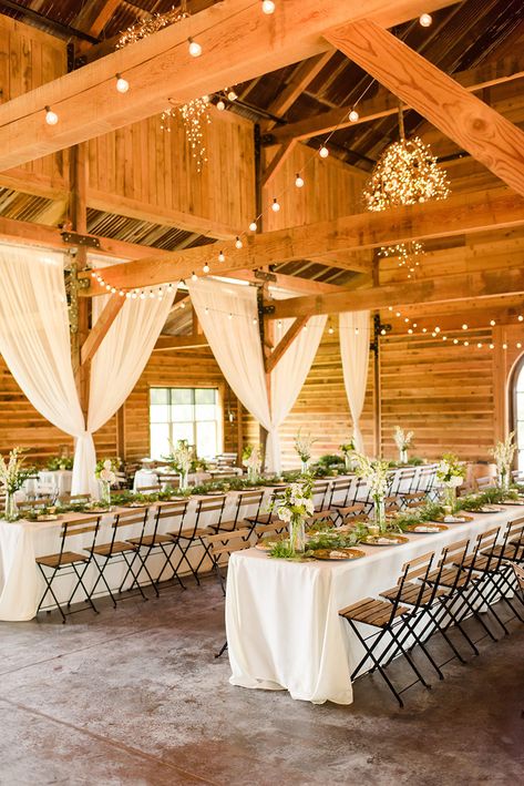 Natural Rustic Ranch Lodge Reception | Holly Gannett Photography | Rosemary Ridge | #weddings #weddinginspiration #bridesofok #rusticranch Wedding Lodge Decor, Lodge Reception, Book Lovers Wedding, Rustic Barn Wedding Reception, White Tent Wedding, Adelaide Wedding, Stillwater Oklahoma, Wedding Draping, Wedding Decorating