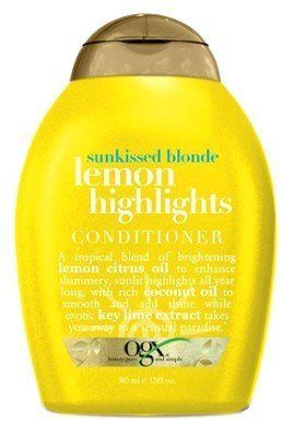 Ogx Sunkissed Blonde Lemon Highlights Conditioner  13 oz -- To view further for this item, visit the image link.Note:It is affiliate link to Amazon. #vegas Organix Shampoo, Lemon Highlights, Ogx Conditioner, Lightening Shampoo, Sunkissed Blonde, Ogx Shampoo, Ogx Hair Products, How To Lighten Hair, Citrus Oil