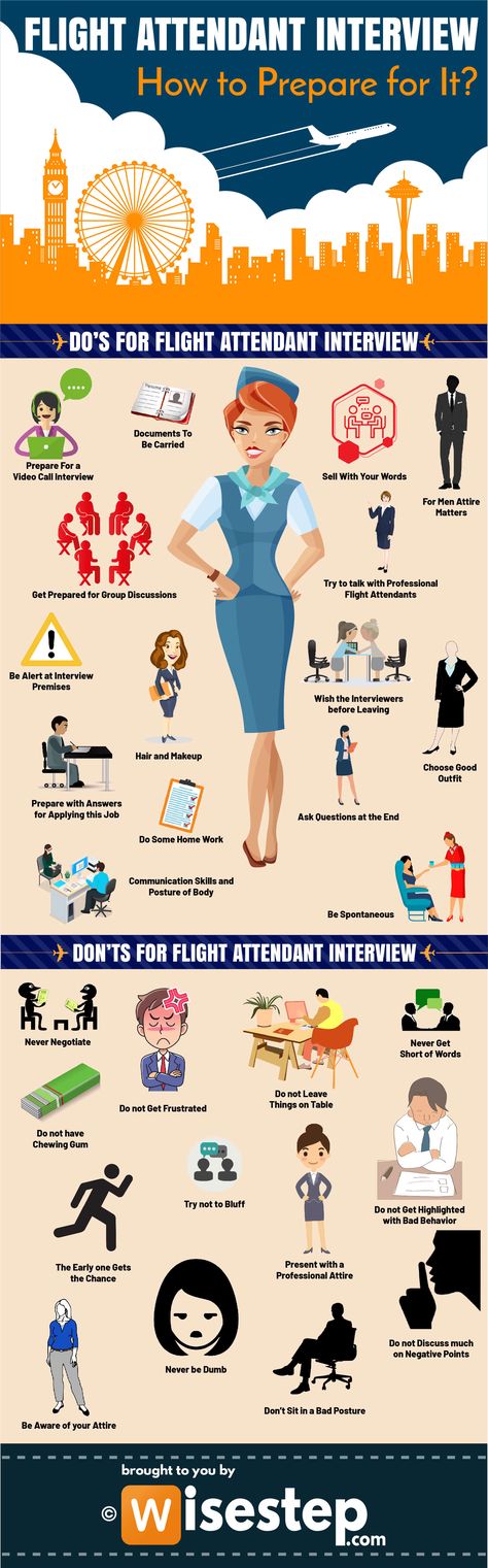 Flight attendant is a dream career role for many, as it is not only professional job but also gives you opportunity to travel different places and interact with different people. Here is a infographic which details about flight attendant interview and tips to crack it. Flight Attendant Requirements, Flight Attendant Tips, Flight Attendant Life Pictures, Tourism Student, Flight Attendant Interview, Flight Attendant Resume, Flight Attendant Interview Questions, Become A Flight Attendant, Cabin Crew Jobs