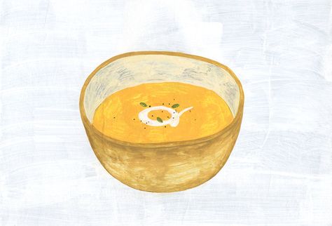 Dessert Illustration, Illustration Food, Doodle Illustration, Pumpkin Soup, Digital Art Illustration, Whimsical Illustration, Food Drawing, Bees Knees, Illustrations And Posters