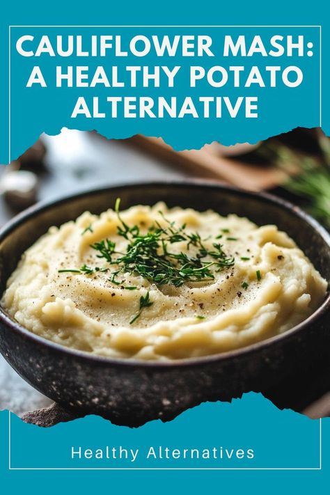 🥔 Cauliflower Mash – Enjoy this healthy alternative to mashed potatoes with creamy and delicious cauliflower mash! Perfect for any meal. 🥦 #CauliflowerMash #HealthyAlternatives #LowCarbEats #ComfortFood Potato Alternative, Potato Substitute, Healthy Potato, Healthy Potatoes, Mash Recipe, Cauliflower Mash, Carb Alternatives, Easy Cauliflower, Creamy Cauliflower