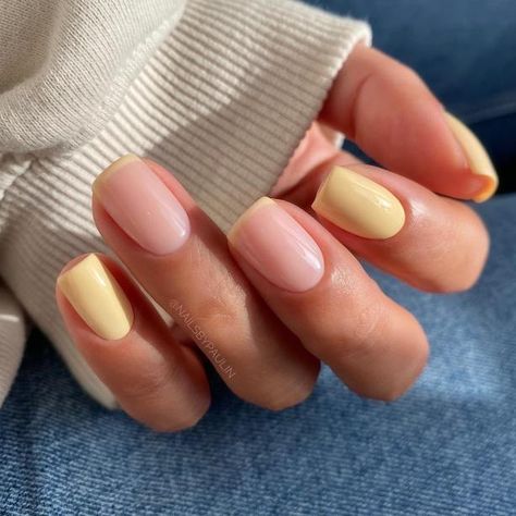 35 Bright and Beautiful Yellow Nail Designs – May the Ray Summer Yellow Nails, Short Nail Manicure, Yellow Nails Design, Summer Yellow, Short Acrylic Nails Designs, Short Nail Designs, Nails 2024, Pastel Nails, Yellow Nails