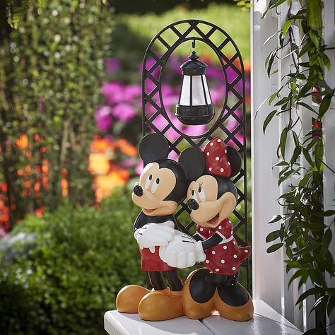 disney parks flickr | Disney Mickey & Minnie garden statue from Kmart | Inside the Magic Disney Outdoor Decor, Cozinha Do Mickey Mouse, Mickey Mouse Crafts, Mickey Decorations, Disney Kitchen Decor, Garden At Night, Pig Sculpture, Mickey Mouse Decorations, Disney Garden