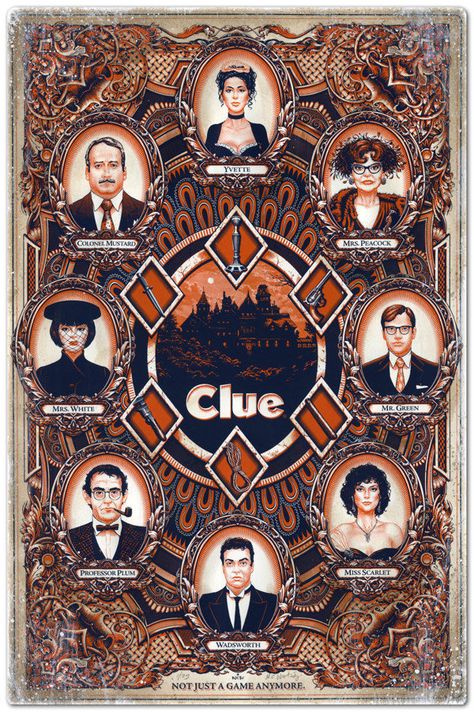 30 Years Later And 'Clue' The Movie Is Still A Work Of Cult Genius | HuffPost Clue Poster, Clue Movie, Michael Mckean, Clue Party, Clue Games, Mystery Dinner Party, Mystery Dinner, Perfect Movie, Mystery Party