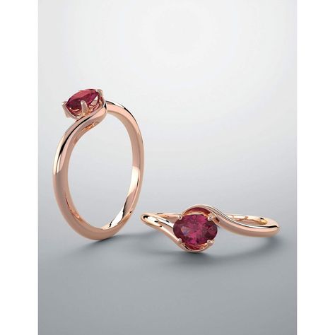 Modern Ruby Ring, Ruby Ring Designs Gold, Ruby Stone Ring Design Gold, Oval Ruby Ring Design, Ruby Ring Simple, 14k Rose Gold Solitaire Ring, Ruby Ring Designs, Ruby Solitaire Ring, Tiny Diamond Ring