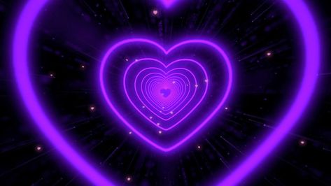 Purple Heart Background, Heart Tunnel, Background Neon, Purple Aura, Light Tunnel, Dark Purple Wallpaper, Wallpaper Notebook, Purple Hearts, Dark Purple Aesthetic