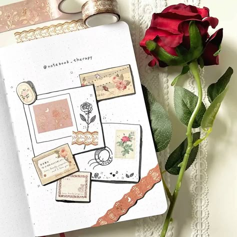 Top 10 Rose Themed Bullet Journal Spread Ideas – NotebookTherapy Bullet Journal Stencils, Rosé Theme, Rose Illustration, Little Things Quotes, Roses Drawing, Bujo Inspiration, Romantic Roses, Bullet Journal Spread, Bullet Journal Layout