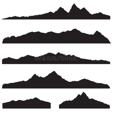 Mountains landscape silhouette set. High peak mountain border. Mountains hill la , #ad, #set, #High, #peak, #Mountains, #landscape #ad Mountain Skyline, Landscape Silhouette, American Landmarks, Mountain Silhouette, Mountain Drawing, Skyline Silhouette, City Silhouette, High Mountain, Mountains Landscape