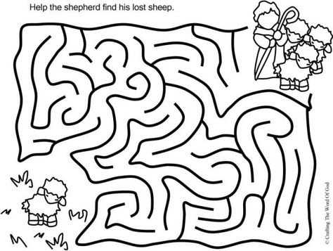 The Lost Sheep Puzzle (Activity Sheet) Activity sheets are a great way to end a Sunday School lesson. They can serve as a great take home activity. Or sometimes you just need to fill in those last … Good Shepherd Craft Sunday School, The Parable Of The Lost Sheep Crafts, The Lost Sheep Preschool Lesson, Shear The Sheep Activity, Lost Sheep Coloring Page Free Printable, Parable Of The Lost Sheep Coloring Page, The Lost Sheep, Preschool Bible Lessons, Kids Sunday School Lessons