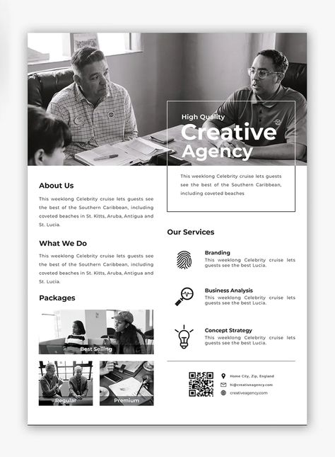 Graphic Design Newsletter, Business Flyer Design Marketing, Design Services Flyer, Flyer Template Design Layout, Company Flyer Design, Marketing Flyer Design, One Pager Design, Company Brochure Design, Company Flyer