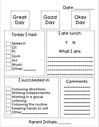 Daily Parent Communication Log, Special Education Parent Communication, Teacher Communication Log, Md Room, Parent Communication Forms, Parent Communication Log, Sensory Classroom, Parent Teacher Communication, Stars Classroom