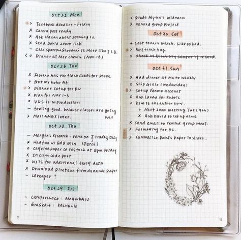 Travelers Notebook Setup, Bullet Journal Contents, Insta Stickers, Bullet Journal Minimalist, Notes Study, Planner Writing, Journal Notes, Bullet Journal Notes, Hobonichi Planner