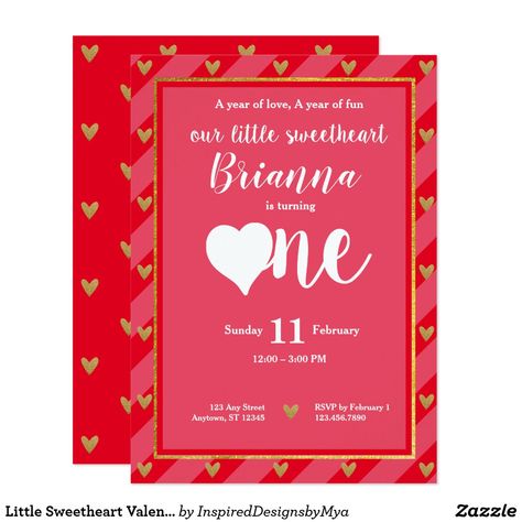 One Year Birthday, Valentine Hearts, Glitter Birthday, Valentine Birthday, 1st Birthday Invitations, First Birthday Invitations, Pink Birthday, Birthday Love, Girl First Birthday