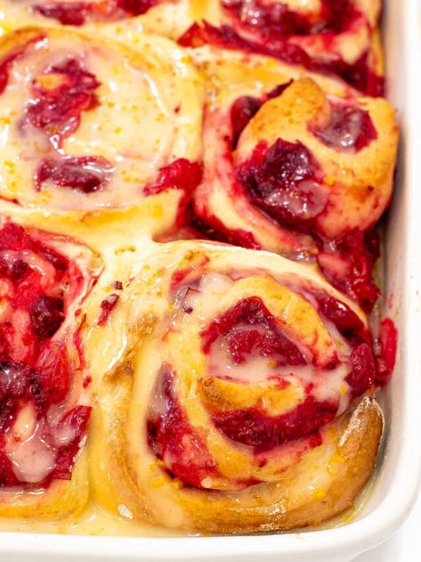 Cranberry Deserts, Cranberry Orange Rolls, Crescent Danish, Cream Cheese Danishes, Cranberry Filling, Orange Roll, Orange Sweet Rolls, Chef Savvy, Cranberry Orange Sauce