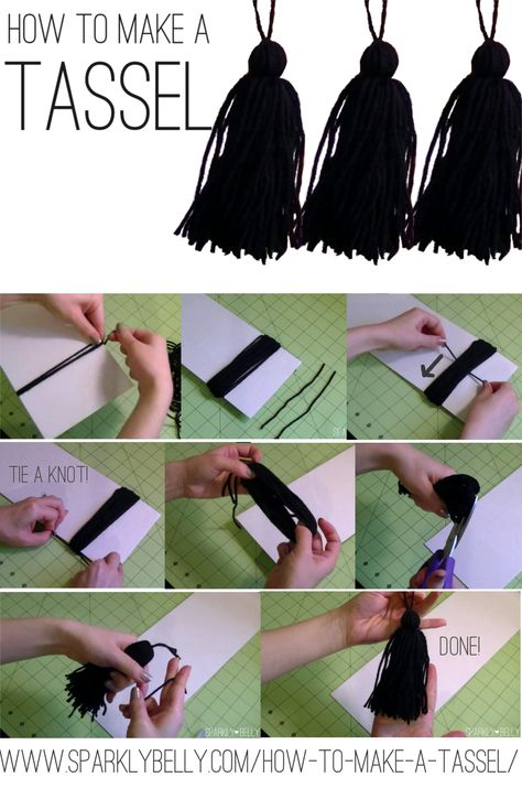 How to Make a Tassel - SPARKLY BELLY                              … Make Tassels, Make A Tassel, High School Graduation Party Decorations, Tassels Tutorials, Graduation Tassel, Senior Graduation Party, Graduation Party High, Graduation Party Diy, Graduation Crafts