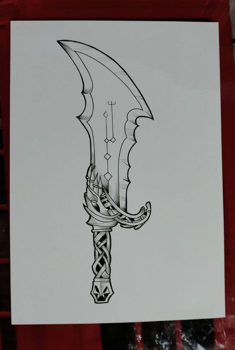 Blades Of Chaos Drawing, Blades Of Chaos Tattoo, Kratos Tattoo Design, Chaos Tattoo Ideas, Kratos Drawing, Blades Of Chaos, Easy Tattoos To Draw, Chaos Tattoo, Animal Stencil Art