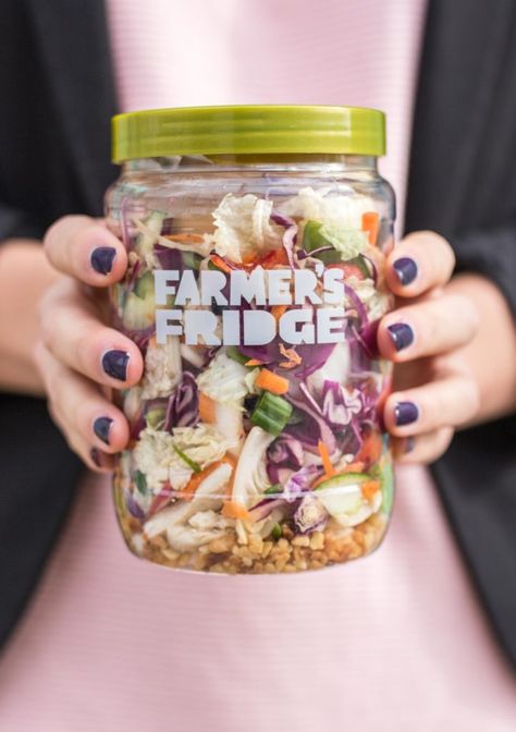 Farmers Fridge Recipes, Farmers Fridge, Food Delivery Packaging, Salad Jars, Salad Packaging, Grain Free Cookies, Chicken Corn Chowder, Fresh Meals, Lunch Bowl