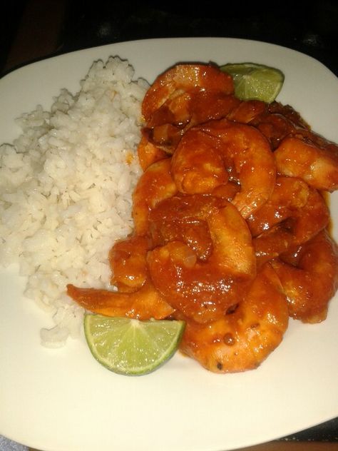 Mi creación mayor camarones enchipotlados Sweet And Sour Pork, Meat, Chicken, Ethnic Recipes