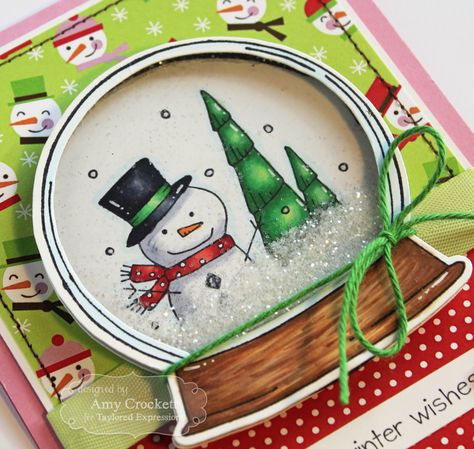 Globe Image, Winter Snow Globe, Snowman Snow Globe, Crazy Feeling, Sewing Machine Thread, Snowman Cards, Tuxedo Black, White Pen, Taylored Expressions